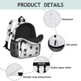 thumbnail image 4 of Black Cat and Sweater White Pattern Backpack for School, Cute School Bag with Adjustable Shoulder Straps and Padded Back, 15"x11.42"x5.5", 4 of 5