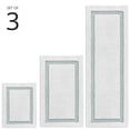 thumbnail image 2 of mDesign Non-Slip Microfiber Polyester Spa Mat/Rugs, Set of 3, White/Water Blue, 2 of 9
