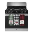 thumbnail image 5 of Buffalo Plaid Kitchen Towels, Set of 3 Flat Embroidered, Red Truck, Trees from Kane, 5 of 9
