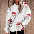 thumbnail image 2 of Lorytime Christian Hoodies for Women Christmas Santa Claus Print Sweatshirt Long Sleeve Pullover Drop Shoulder Loose Tops, 2 of 7