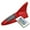 Red, variant on Pebbuoy Solar Shark Fins Antenna Light with Remote Control Super Bright Adhesive Universal SUV Van Auto 13 LED Warning Roof Lamp