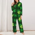 thumbnail image 2 of Fotbe Happy St. Patrick's Day5 Conjunto de Pijama de Manga Larga para Mujer con Estampado, Ropa de Dormir de 2 Piezas, Conjunto de Casa Suave y Cómodo con Bolsillos-X-Large, 2 of 7