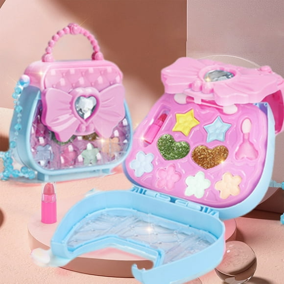 Kit de maquillaje para niñas: juguetes para niñas, maquillaje lavable para niñas pequeñas, kits cosméticos no tóxicos para niñas pequeñas, juguetes de maquillaje para niñas, regalo para niñas de 3 a