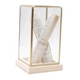 thumbnail image 3 of Vitrina de vidrio coleccionable, decoración, Base de madera, escaparate de 4,5x4,5x7,8 pulgadas para estatua pequeña, artesanías multiusos Estilo A, 3 of 8