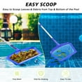 thumbnail image 5 of Swimming Pool Leaf Skimmer Net, Larger Capacity Pool Nets for Cleaning Finest Debris, Thickened Frame Pool Leaf Net Reinforced with Grid Structure, 5 of 7