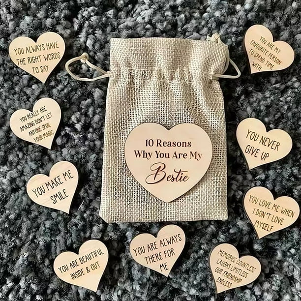10 Razones por las que Eres mi Amigo, Regalo de Amistad, Regalo Único de Amistad, Recuerdo de Amistad (Bolsa, Estilo 4), 10 Razones por las que Eres mi Amigo, Regalo de Amistad, El Mejor