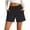 Black -BO15, variant on Nestiefly Jean Shorts Womens 2026 Summer Casual Lightweight High Waisted Comfy Stretchy Pull on Trendy Drawstring Denim Shorts Black L