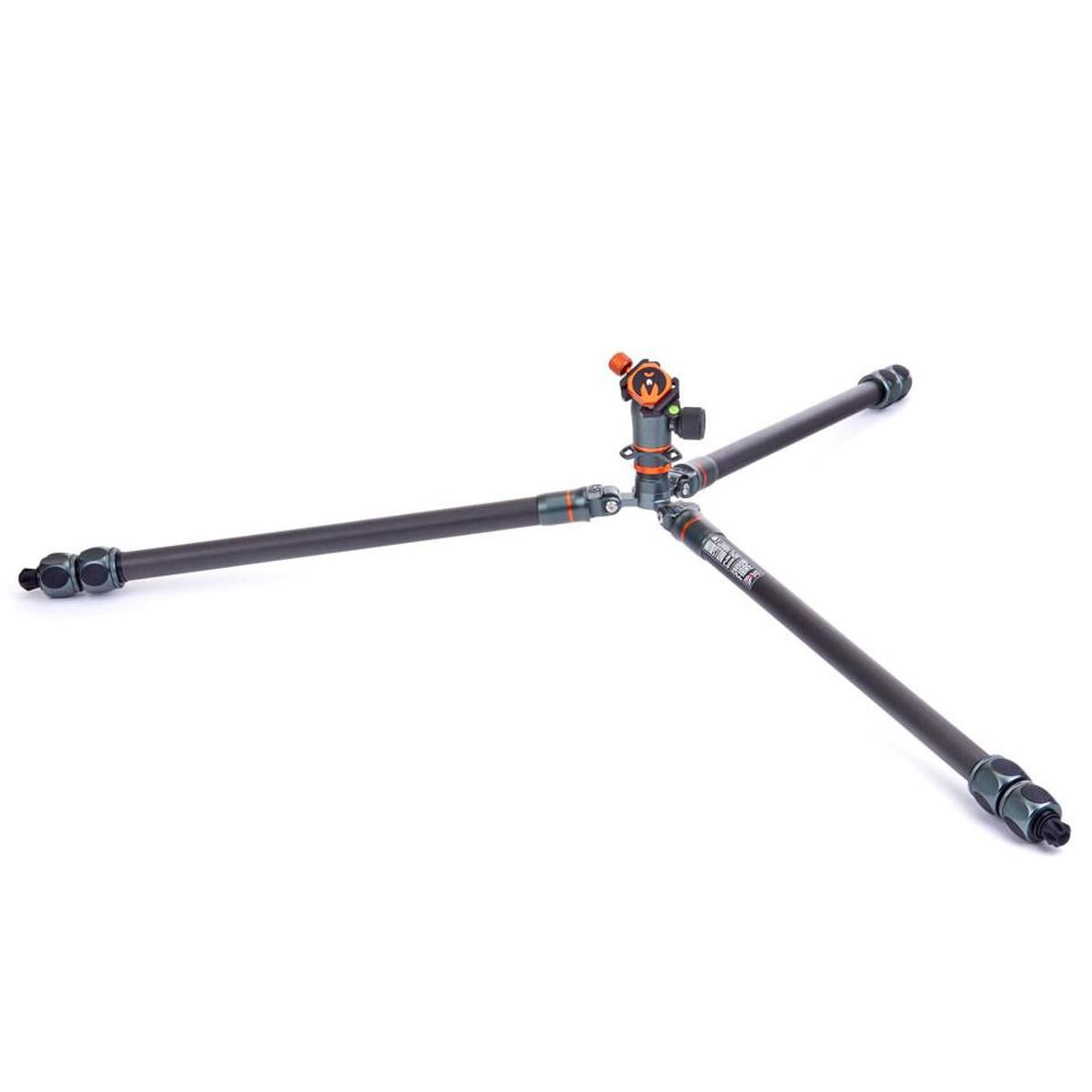 3 Legged Thing Winston 2.0 3-Section Carbon Fiber Tripod with AirHed Pro Ball Head, Metallic Slate Gray