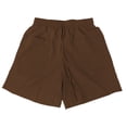 thumbnail image 3 of Shorts for Women Casual Shorts With Large Pockets Lightweight Elastic Waist For Summer Outdoor Travel Women Brown L, 3 of 3
