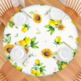 thumbnail image 2 of Sunflower Design Round Tablecloth with Elastic Edge, Soft Waterproof Polyester Cover, Fits 44-52 Inch, 2 of 7