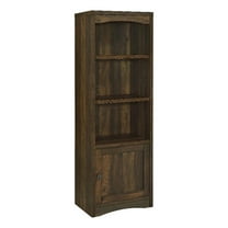 Pemberly Row Transitional 3-Shelf Engineered Wood Media Tower in Brown