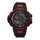 thumbnail image 1 of Reloj de pulsera informal de moda para hombres y estudiantes con correa de silicona resistente al agua, color rojo, 1 of 2