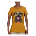 thumbnail image 3 of My Favorite Breed is The One In Need | Colorful Labrador Dog | Dean Russo Art Animal Lover Womens T-Shirt, Gold, S, 3 of 5