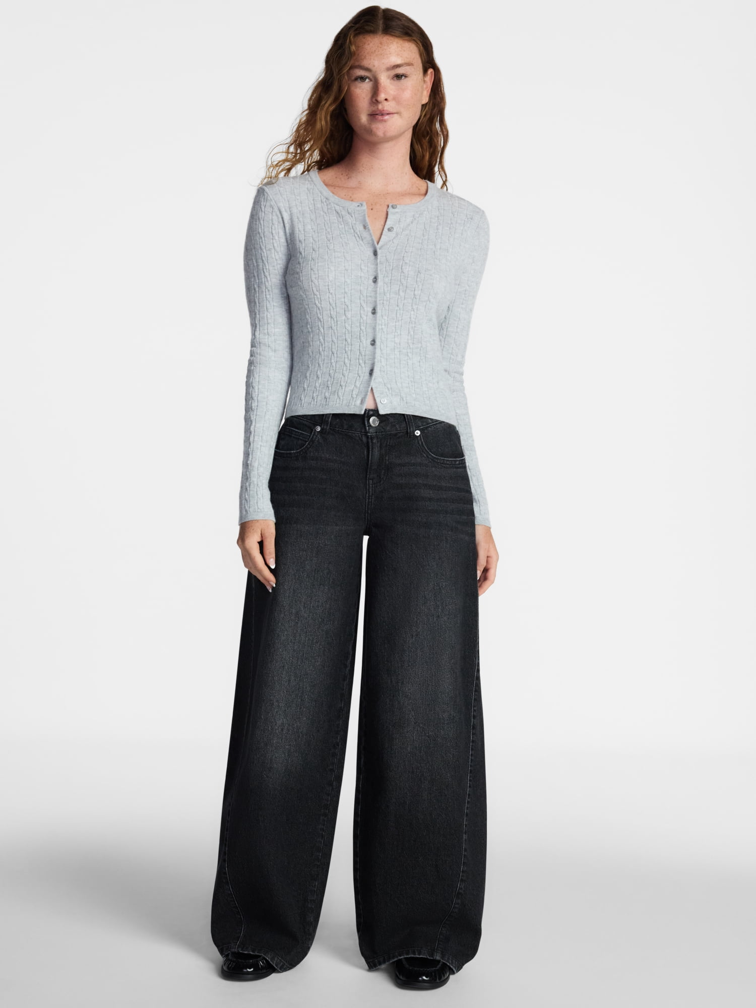 No Boundaries Ultra Baggy Barrel Jeans, 32.5'' Inseam, Women's and Women's Plus 00-4X