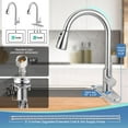 thumbnail image 4 of Vesteel Kitchen Sink Faucet with Pull Down Sprayer, 18/10 Stainless Steel Kitchen Tall Water Faucet Brushed Nickel, Single Handle & Deck Plate, 4 of 8
