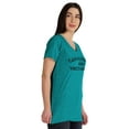 thumbnail image 2 of Inkmeso Caffeinated & Vaccinated Funny Pro-Vaccine Womens Top Cotton T-shirt, 2 of 9