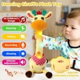 thumbnail image 5 of BESTSKY 2026 New Funny Dancing Giraffe Stuffed Animal Toys Singing Song Infants Toddlers Toy Repeats What You Say Interactive Deer Push Glowing Musical Toy Birthday Christmas Gift, 5 of 7