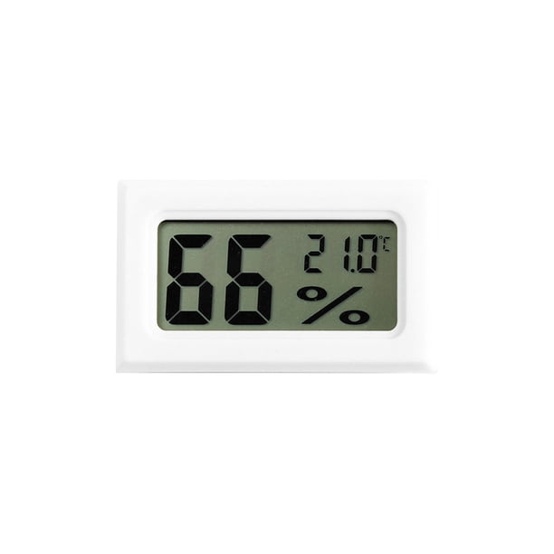 Billuyoard 1pc Mini Digital LCD Termómetro Higrómetro Medidor de temperatura de humedad Pantalla interior conveniente Monitoreo del detector de humedad Termómetros blanco Billuyoard GJ0596-01B