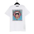 thumbnail image 1 of Comercio exterior pa angel marca de moda árbol de coco llama letra logo graffiti flujo pintura Camiseta de manga corta ropa de pareja2258 # blanco, 1 of 2