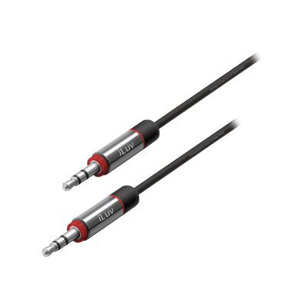 ILUV ICB112BLK Premium AuxiliaryIn Audio Cable 6 Ft
