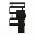 thumbnail image 4 of Furinno Classic L-Shape Computer Desk, Writing Desk with 5-Tier S-Shaped Side Shelves, Americano/Black, 4 of 6