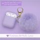 thumbnail image 5 of Funda para Airpod, funda de silicona con llavero de bola de piel compatible con Apple Airpods 2/1, 5 of 7