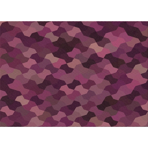 Ahgly Company Indoor Rectangle Patterned Raspberry Purple Area Rugs, 2' x 3'