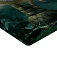 thumbnail image 2 of Ambesonne Fantasy Fitted Sheet, Little Pixie in Forest Art, Full Size, Yellow Lilac Teal, 2 of 3