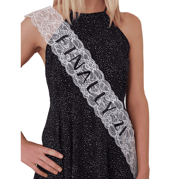 Girlz Nights "Finally 21" Lace Sash 21st Birthday Sash Birthday