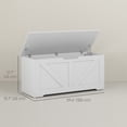 thumbnail image 3 of HOMCOM Storage Chest for Living Room, Storage Bench, 39.4"W, White, 3 of 10
