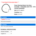 thumbnail image 2 of Power Steering Return Line Hose Assembly - Compatible with 1970 - 1972 Lincoln Continental 1971, 2 of 2