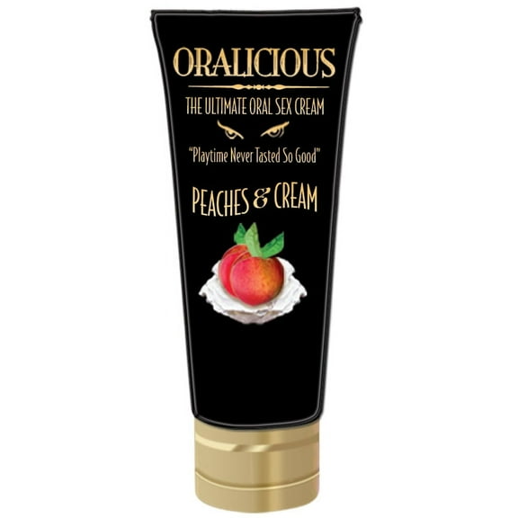 Oralicious Flavored Oral Pleasure Cream, Peaches & Cream 2 oz