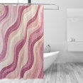 thumbnail image 2 of Yayeee Shower Curtain with Hooks 72"x72" Waterproof Fabric Bathroom Hanging Decor, Pink Brown Pattern, 2 of 5
