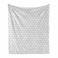thumbnail image 1 of Abstract Soft Flannel Fleece Blanket, Geometric Simple Composition of Monochrome Connected Motifs and Streaks, Cozy Plush for Indoor and Outdoor Use, 60" x 80", Pale Grey and White, by Ambesonne, 1 of 5