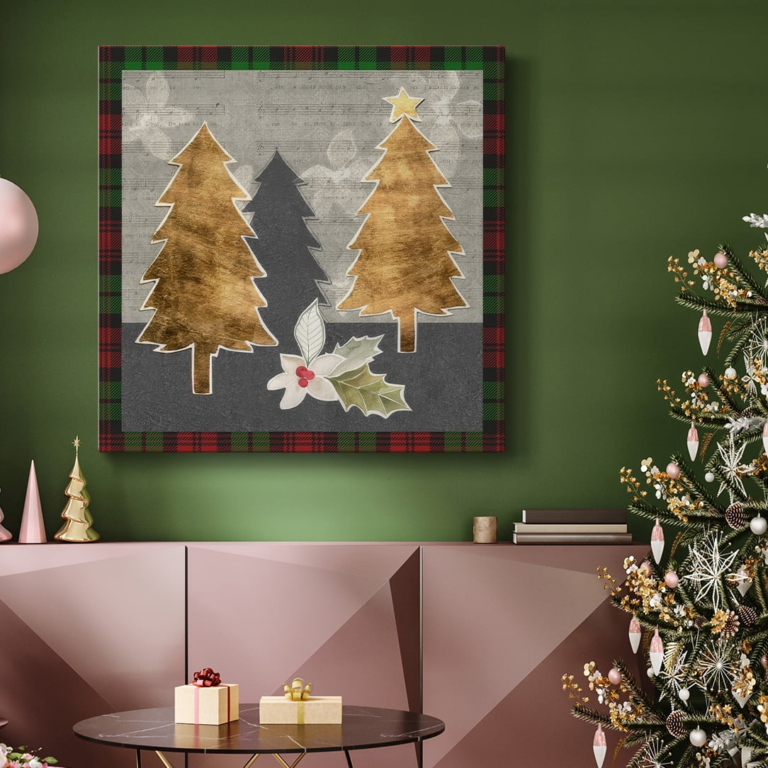 Collaged Christmas Collection E- Gallery Wrapped Canvas