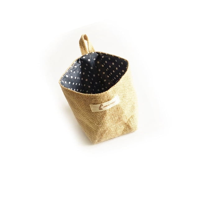 Naiovety 1 Uds. Decoración raya bolsillo colgante pequeño saco organizador de artículos diversos organizador de cosméticos bolsa de Almacenamiento y organización del hogar punto azul