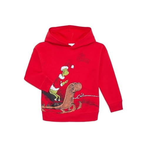 Front and Back Grinch Graphic Hoodie, Large