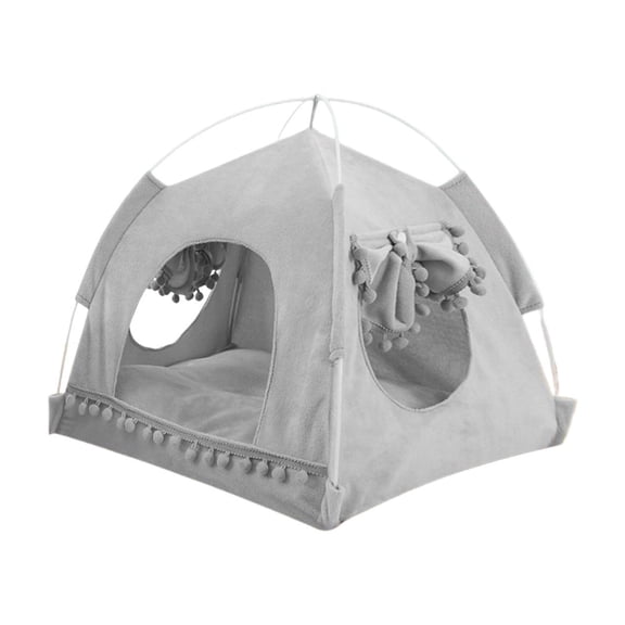 TechToyHub Portable Pet Tent Foldable Cat Bed for Indoor Outdoor Use 15in Mesh Breathable Mosquito Proof Summer Small Dog Shelter Lightweight Travel House with Removable Cover