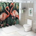 thumbnail image 7 of Orinice Tropical Pink Shower Curtains for Bathroom with 12 Hooks Waterproof Flamingo Bathroom Decor Fabric Hot Pink Shower Curtains  69x72, 7 of 7