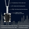 thumbnail image 2 of Gem Stone King 2.79 Cttw Black Onyx and White Lab Grown Diamond Pendant Necklace for Women set in 925 Sterling Silver | Gemstone Birthstone | Cushion Cut 10X8MM | With 18 inch Silver Chain, 2 of 6