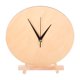 thumbnail image 3 of Reloj de madera en blanco: Esfera redonda de madera de 25 cm con soporte y puntero para pintar. Decoración del hogar, manualidades para sala de estar, dormitorio y oficina., 3 of 7