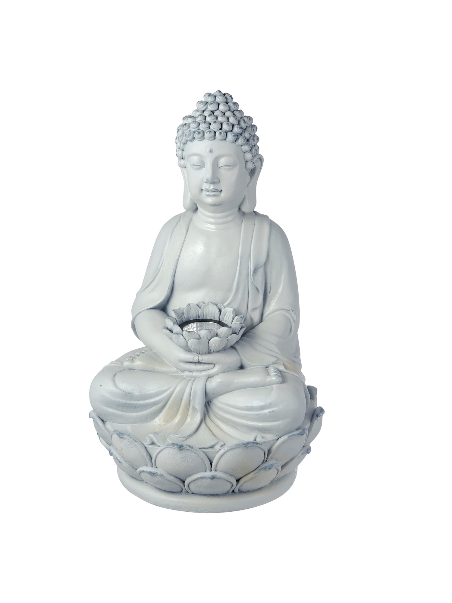 Grasslands Road Meditating Buddha Statue Solar LED Lighted Garden