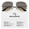 thumbnail image 7 of Ray-Ban RB3025 AVIATOR GRADIENT Pilot Shaped Non-Polarized Sunglasses for Men & Women - Includes Official RAYBAN Eyewear Kit - Ideal Formal & Casual Wear Sunglasses - Grey Gradient Lens, 7 of 7