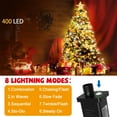 thumbnail image 5 of Rohatie Christmas Tree Lights, 6.56FT 400LED Twinkle Lights with 8 Modes & Memory Function Timer for Xmas Tree Indoor Outdoor Decoration(Warm White), 5 of 9