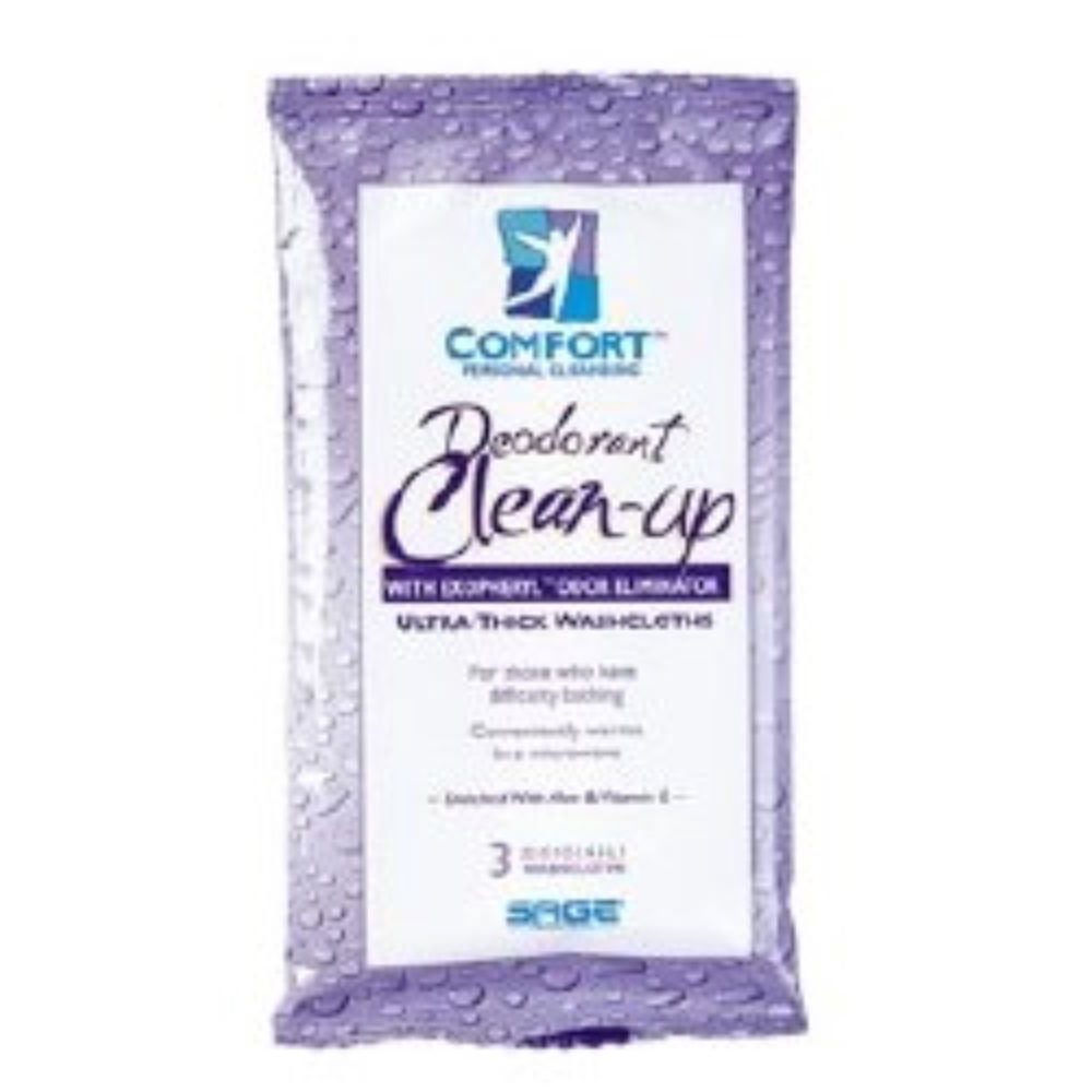 SAGE Bath Wipe Comfort Clean Up 6 X 8.5" Individual Packet Aloe (7943, Sold Per Pack) Walmart
