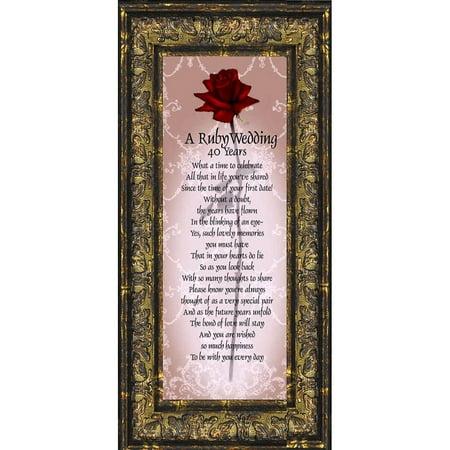 Ruby 40th Wedding Anniversary Gift Or Party Table Decorations