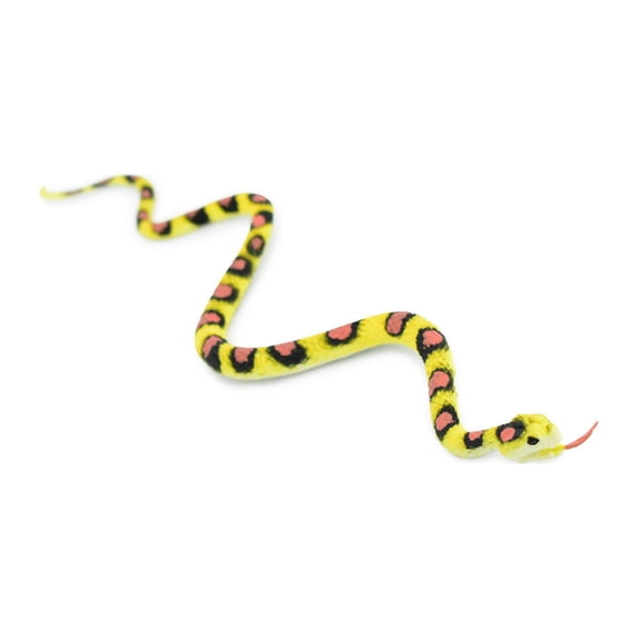 Snake, Yellow Corn Snake, Rubber Reptile, Educational, Realistic, Hand Painted, Figure, Lifelike Model, Figurine, Replica, Gift, 11" F1728 B222