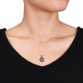 thumbnail image 3 of Everly Women's Amethyst Sterling Silver Necklace, 3 of 3