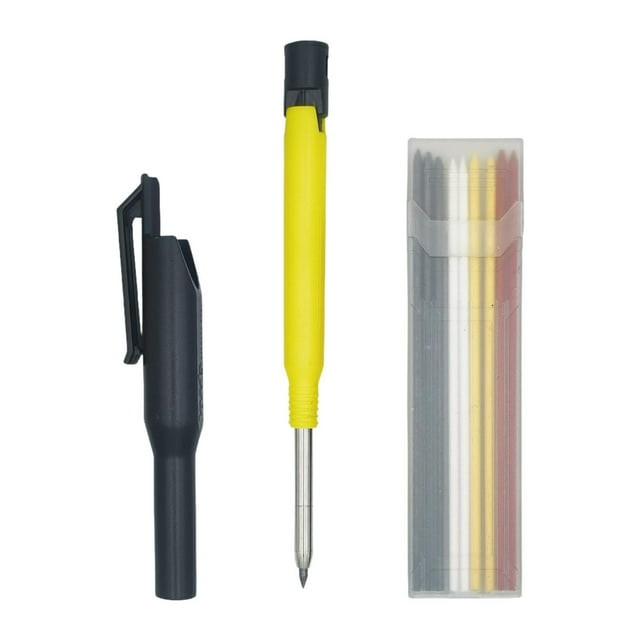S SERENABLE Carpenter Pencil with Refill Deep Reach Markers for Painting Writing Drawing