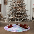 thumbnail image 5 of Daiia Rainbow Scales Drawing Merry Christmas Tree Skirt , Xmas Large Lace-up Tree Skirt, Santa Snowflakes Rustic Home Decorations New Year Party Farmhouse Decor-30", 5 of 7